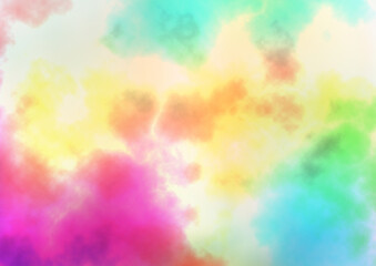 水彩画で描かれたカラフルで抽象的な背景