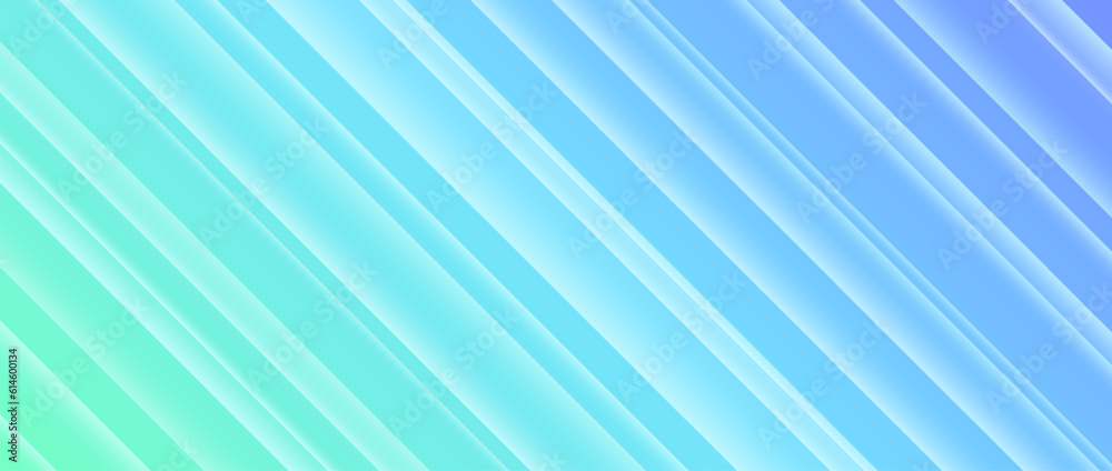 Poster abstract blue green background with diagonal lines. light blue turquoise with smooth gradient. moder