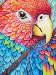 Fototapeta premium parrot painting