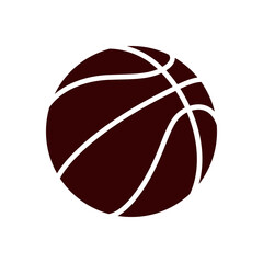 Basketball icon isolated on white background.