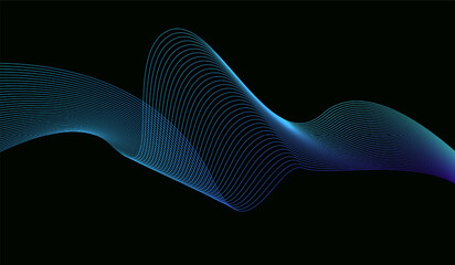 blue light wave abstract background