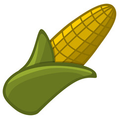 Illustration of corn cartoon food vegetable concept creative icon vector