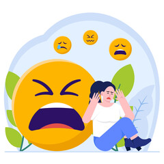 Sad Emoji Illustration 