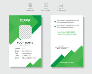 Professional ID Card Template Employee Id card Office Id card for your company.