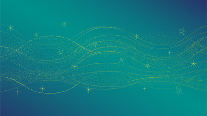 キラキラ輝くウェーブのベクター背景画像