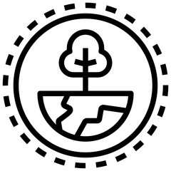 nature outline style icon