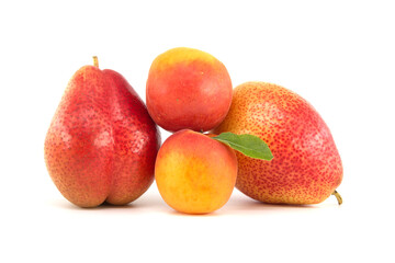 Fresh healthy fruits isolated on white background