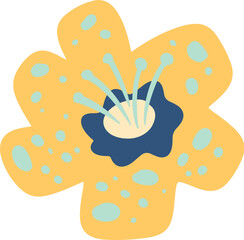 Abstract Organic Flower Element