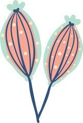 Abstract Organic Flower Element