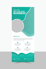 Modern Advertisement Business, Corporate Rollup Banner Design Template.