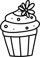 Cupcake outline