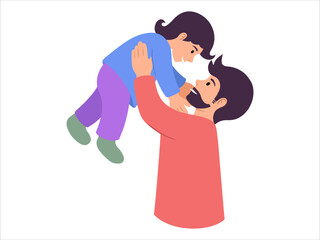 Obraz premium Hand drawn Father day illustration