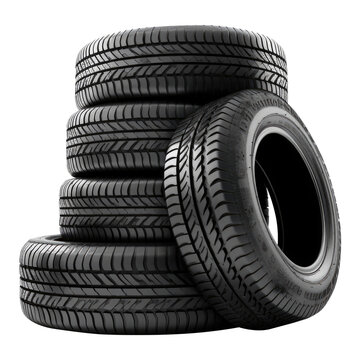 recommend clip art: Tires Stacked Up Isolated on Transparent Background - Generative AI
