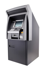 ATM Automated Teller Machine Isolated on Transparent Background - Generative AI
