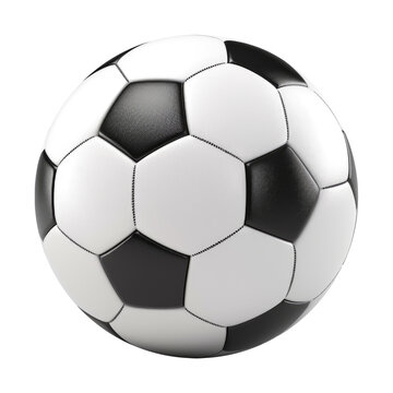 Soccer or Football Ball Isolated on Transparent Background - Generative AI
