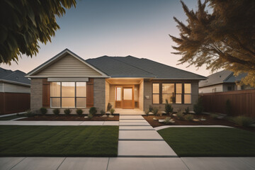 modern house with a roof