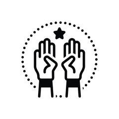 Black solid icon for involve 