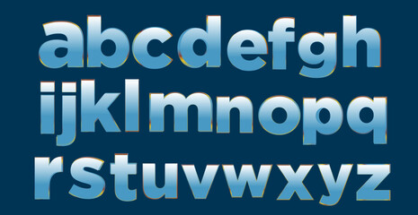 Duotone font, lowercase letters font