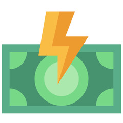 bankruptcy flat icon