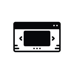 Black solid icon for slides 