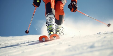 foot and legs ski winter sport
