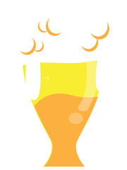 The glass beer png image for party or holiday concept.