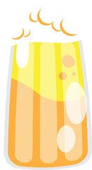 The glass beer png image for party or holiday concept.