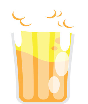 The glass beer png image for party or holiday concept.