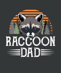 Best Raccoon dad Ever with Cookie Funny Raccoon Lover Gift T-Shirt design vector, raccoon mom, raccoon dad, retro raccoon, raccoon lovers, little raccoon,kawaii raccoon	
