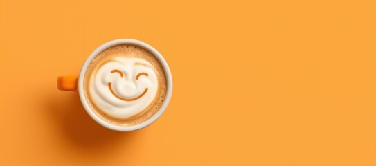 foam latte art smile 
