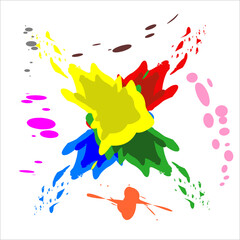 colorful spilled paint abstract background