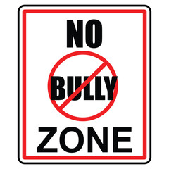 No Bullying Label and sign vector