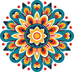beautiful and colorful mandala art  for wall decor, stickers and decoration