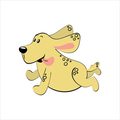 Cute dog print design. Vector illustration design for fashion fabrics, textile graphics, prints. 