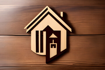 Obraz na płótnie Canvas wooden house icon