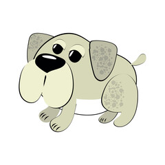 Cute dog print design. Vector illustration design for fashion fabrics, textile graphics, prints. 