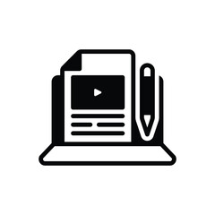 Black solid icon for editor 
