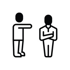 Black solid icon for him  