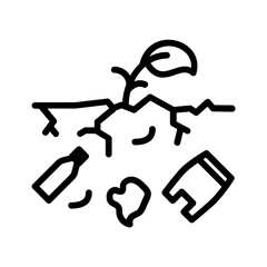 Black line icon for Degraded