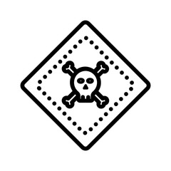 Black line icon for Hazardous