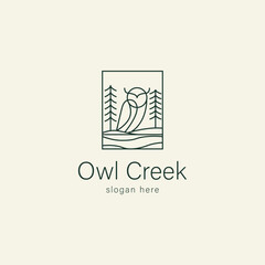 Owl Creek Minimalist Logo Design