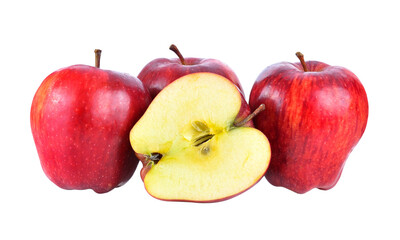 red apple on transparent png
