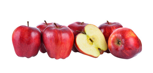 red apple on transparent png