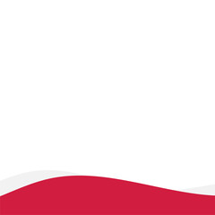 Obraz premium Red Wavy Footer-07