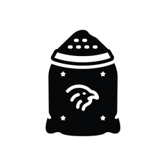 Black solid icon for feeds  