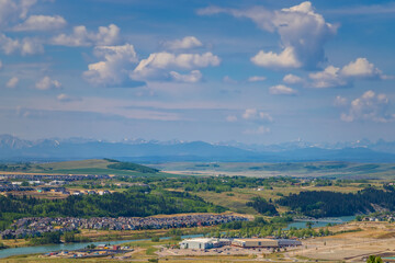 Fototapeta na wymiar Panoramic Summer View Of Cochrane