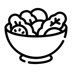 vegetarian Line Icon