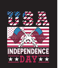 U S A INDEPENDENCE DAY T-SHIRT- DESIGN TEMPLATE