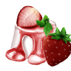 strawberry pudding