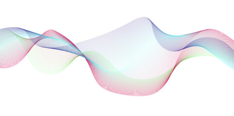 Abstract colorful wave and curve lines with technology background. Abstract wavy lines for science, technology, banner, business, template, flyer design.